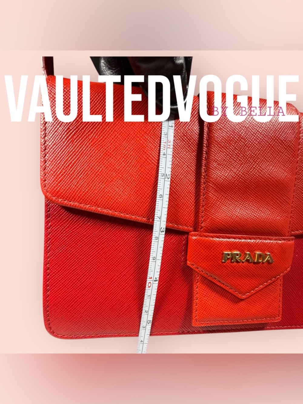 ❤️ PRADA Two-Tone Saffiano Leather Crossbody Bag ❤️ - Picture 13 of 16